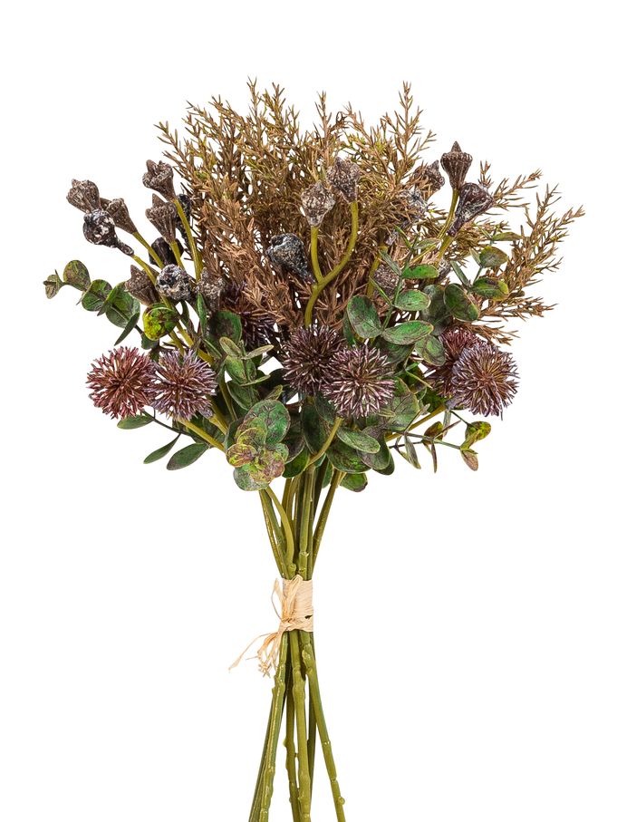 Eukalyptuskugeldistelbund 32cm Ø ca. 20cm Farbe: grün-braun