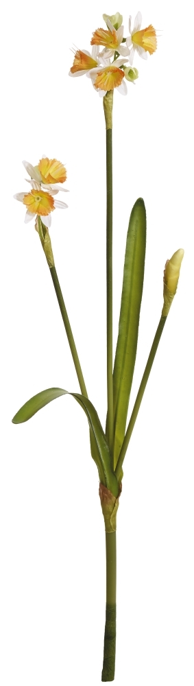 Narzisse 3-fach 55cm Blütenkopf Ø ca. 4cm Farbe: weiß-gelb