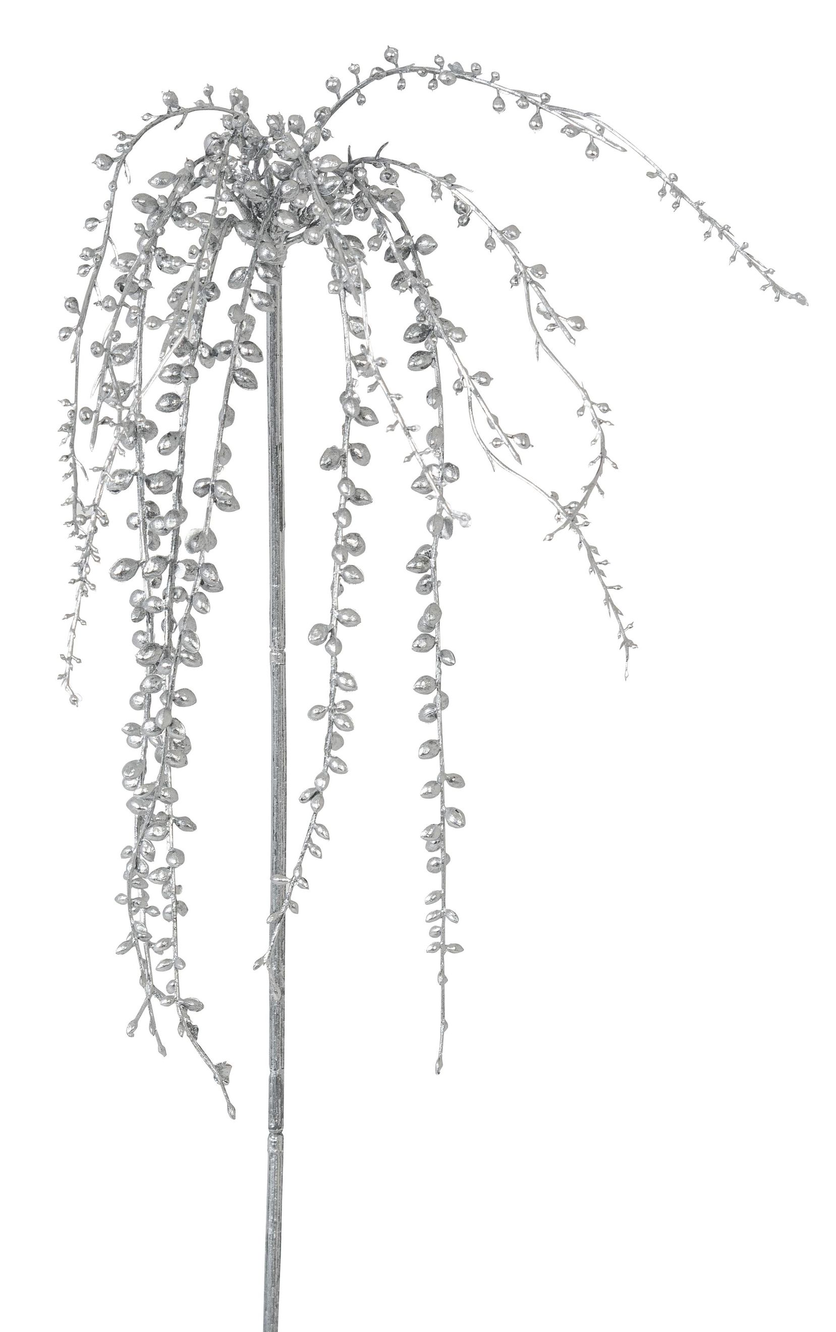 Seneciozweig x 12 80cm Farbe: silber
