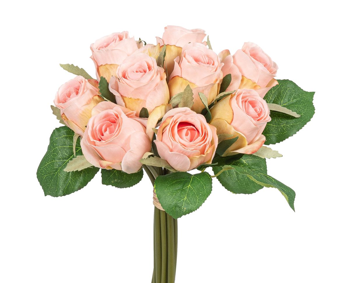 Rosenbund x 9 22cm Blütenkopf Ø ca. 4cm Farbe: rosé