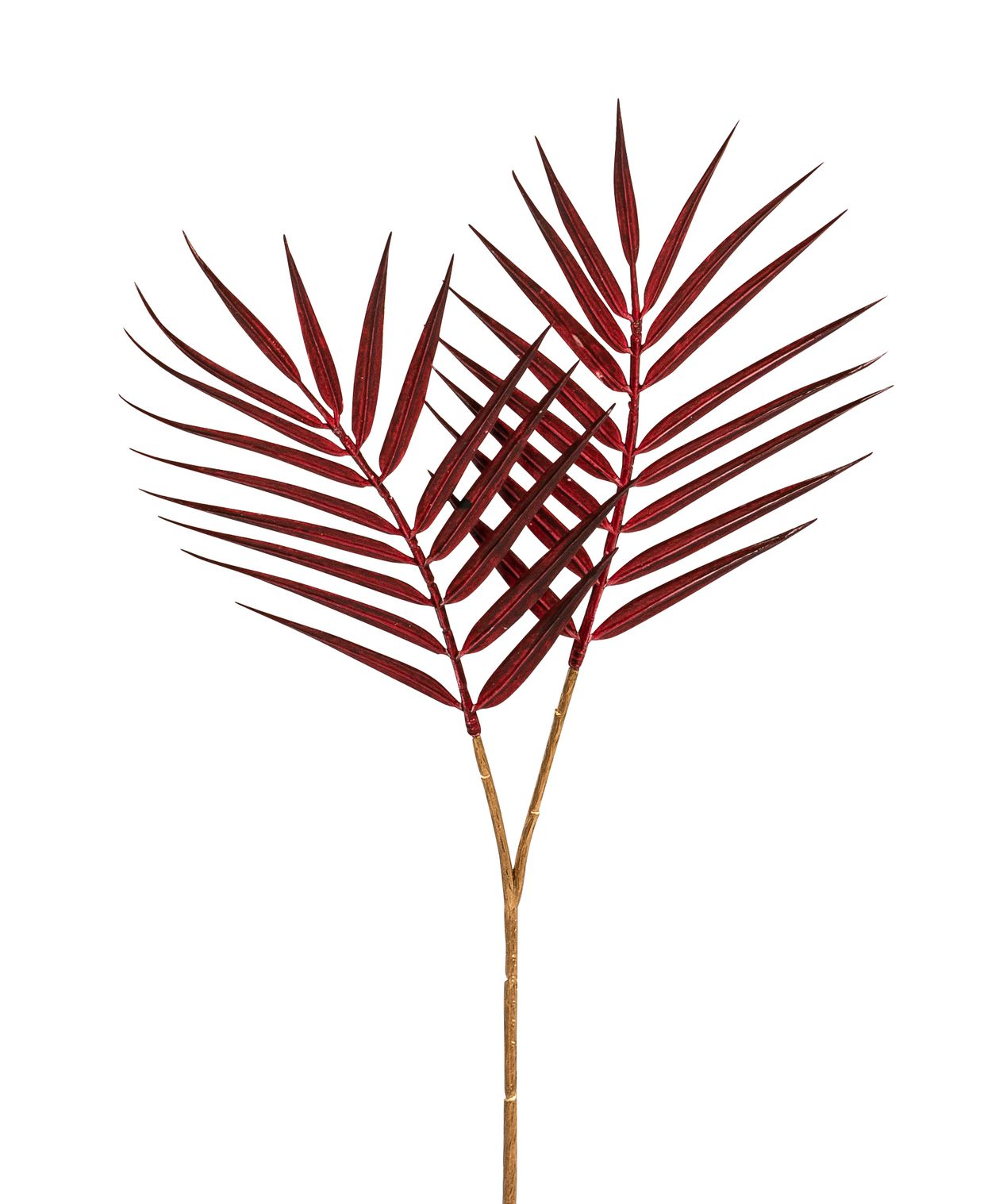 Bambusblätterzweig 2-fach 41cm Farbe: altrot