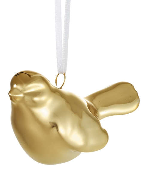 Keramikvogel 5,5cm Farbe: gold