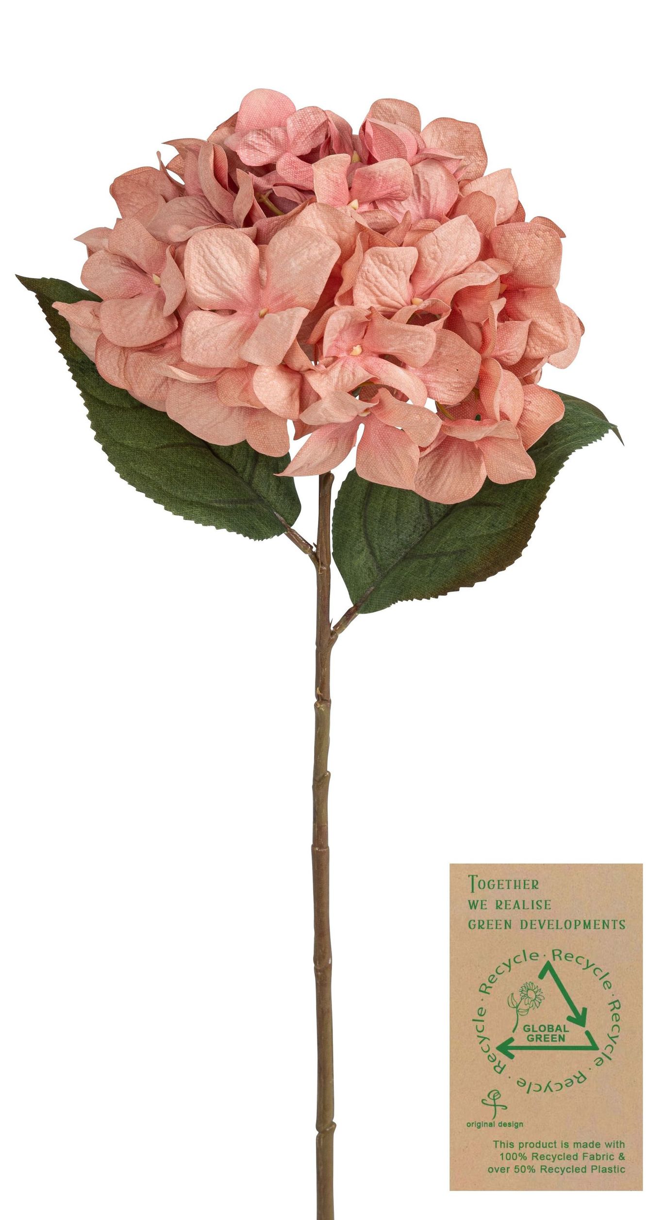 Hortensie RE 68cm Blütenkopf Ø ca. 20cm Farbe: altrosé