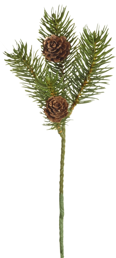 Tannenzapfenzweigchen x 4 23cm Farbe: grün-braun