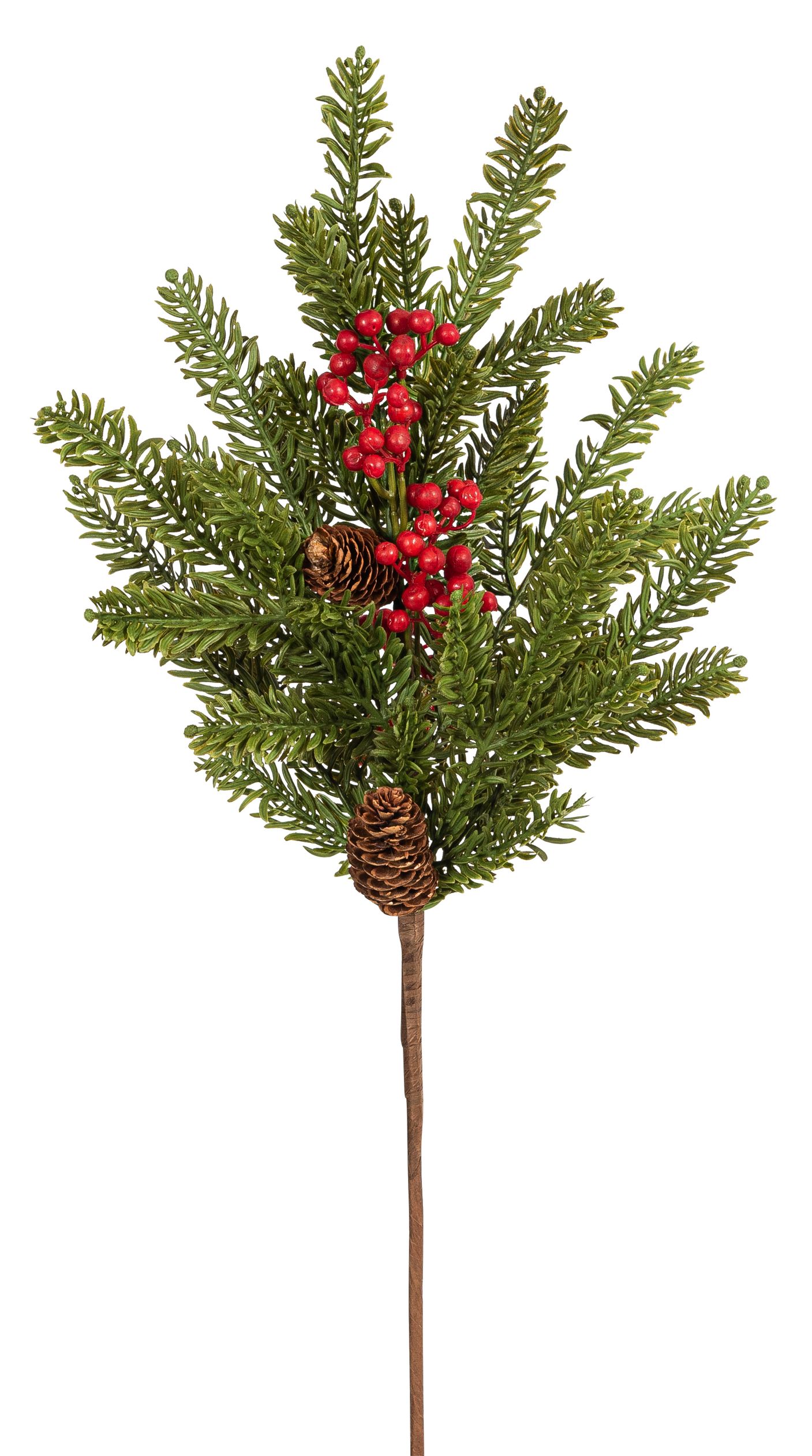Tannenbeerenzweig 68cm Farbe: grün-rot
