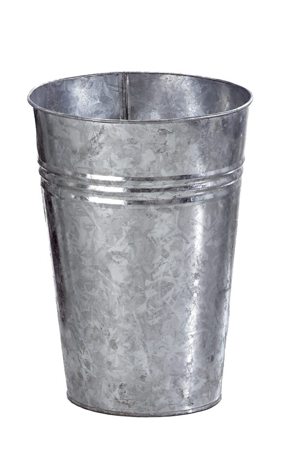 Blechvase rund 15x20cm Ø ca. 14,5cm Farbe: verzinkt
