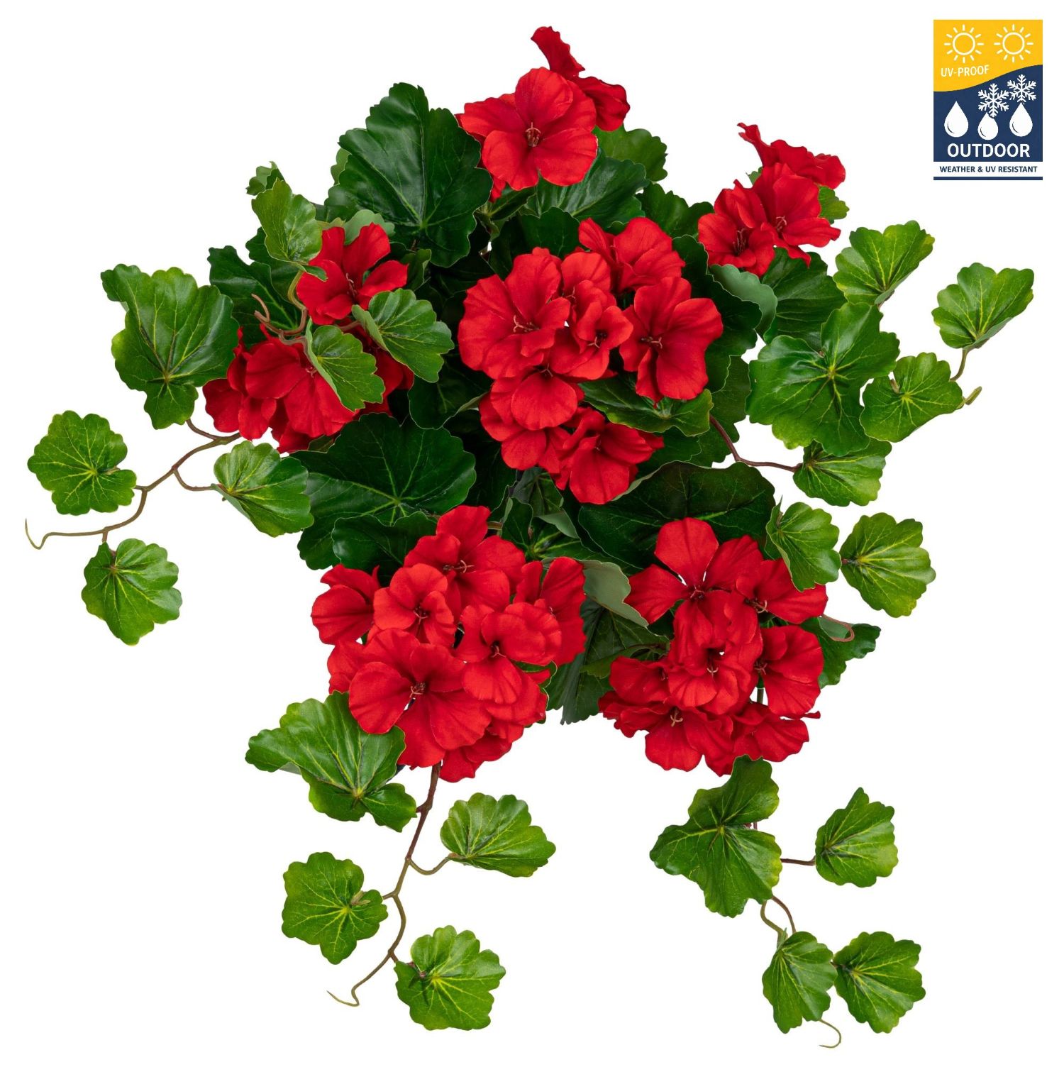 Geranienbusch UV 9-fach 48cm Outdoor Farbe: rot