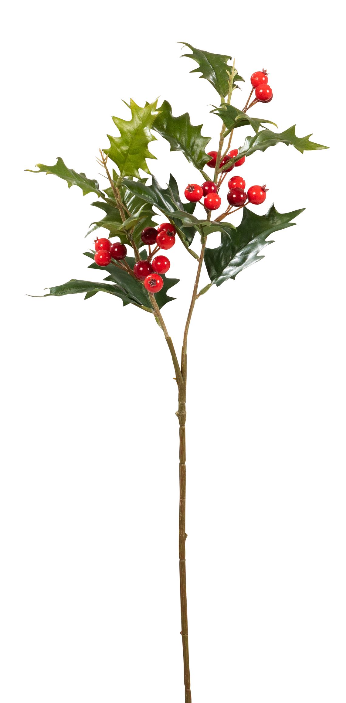 Ilexzweig 2-fach 60cm Farbe: grün-rot