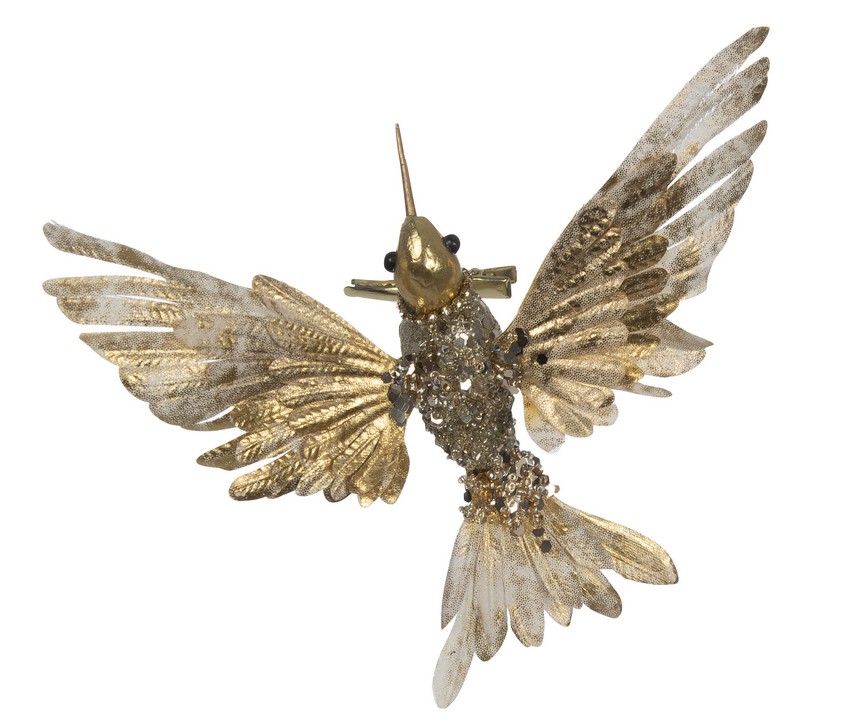 G.-Kolibri mit Clip 14cm Farbe: gold
