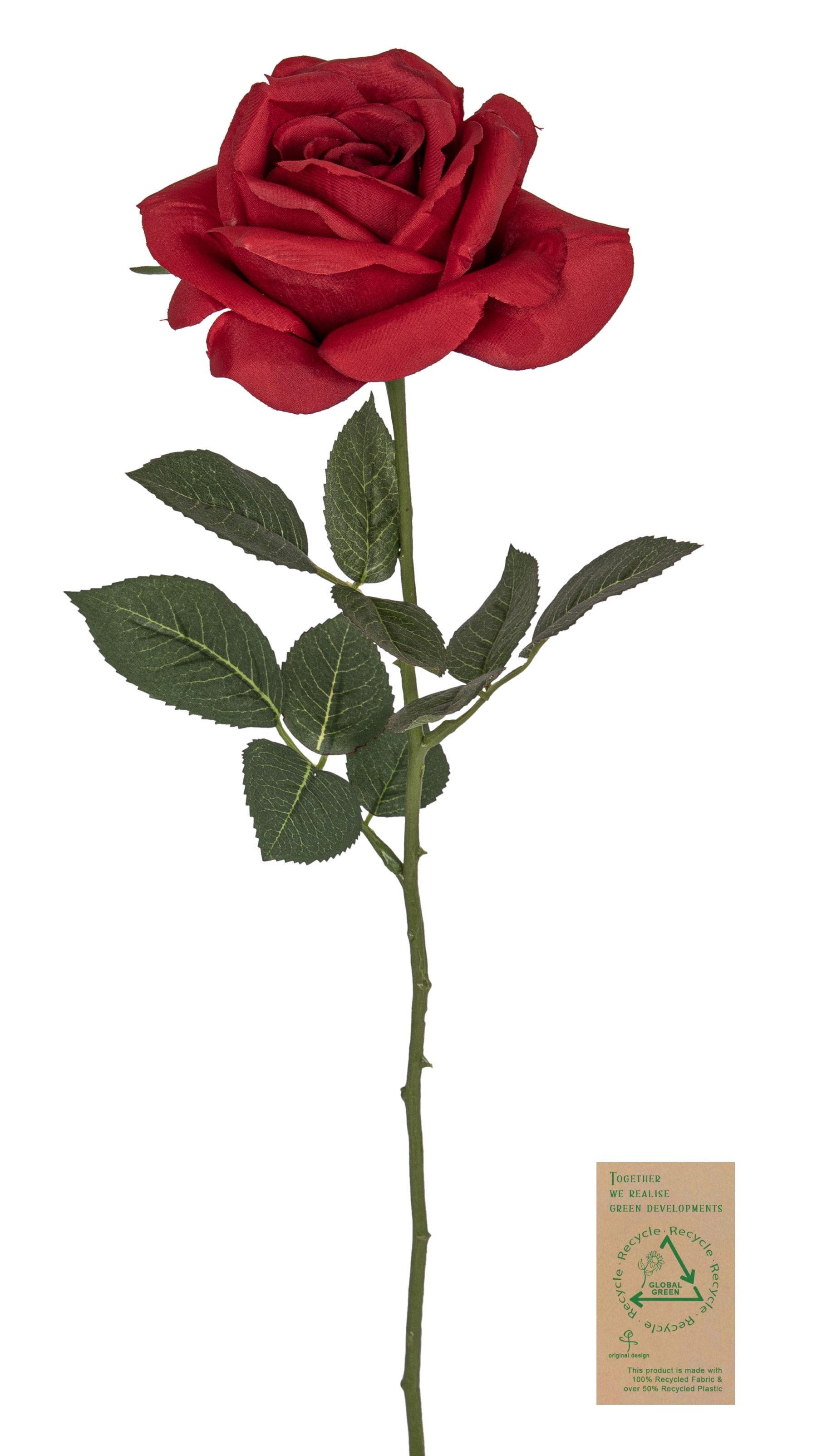 Rose RE 63cm Blütenkopf Ø ca. 13cm Farbe: rot