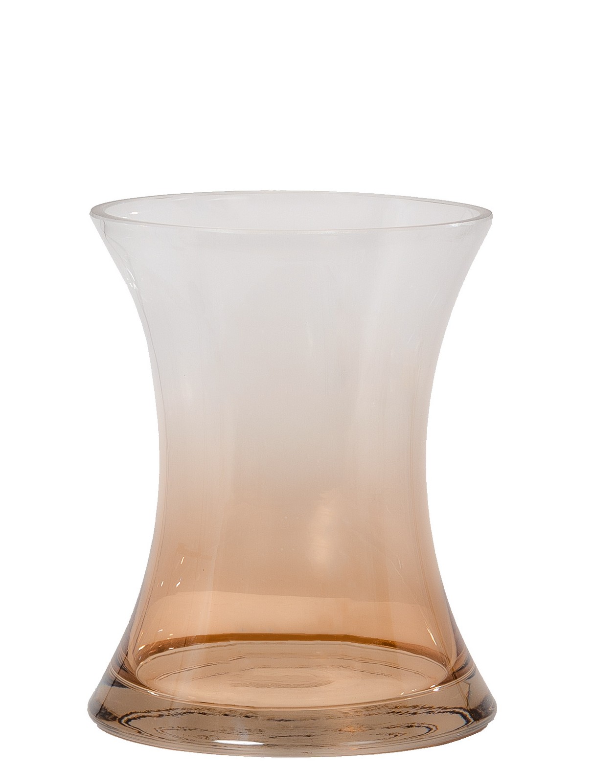 Glasvase-Trompete 14,5x18,5cm Farbe: braun-klar