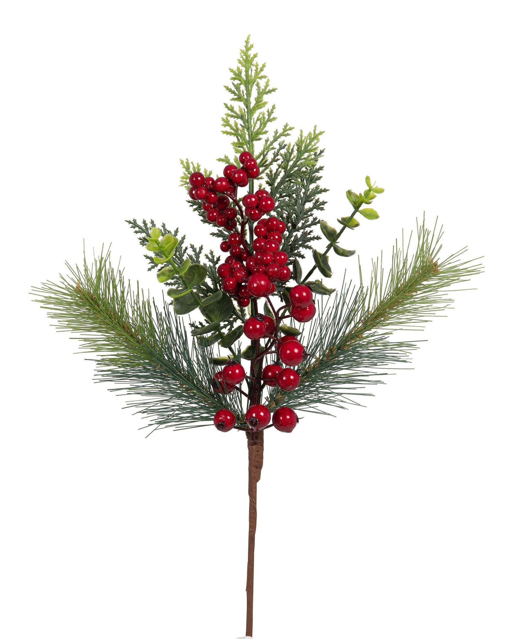 Kieferbeerenzweig 46cm Farbe: grün-rot