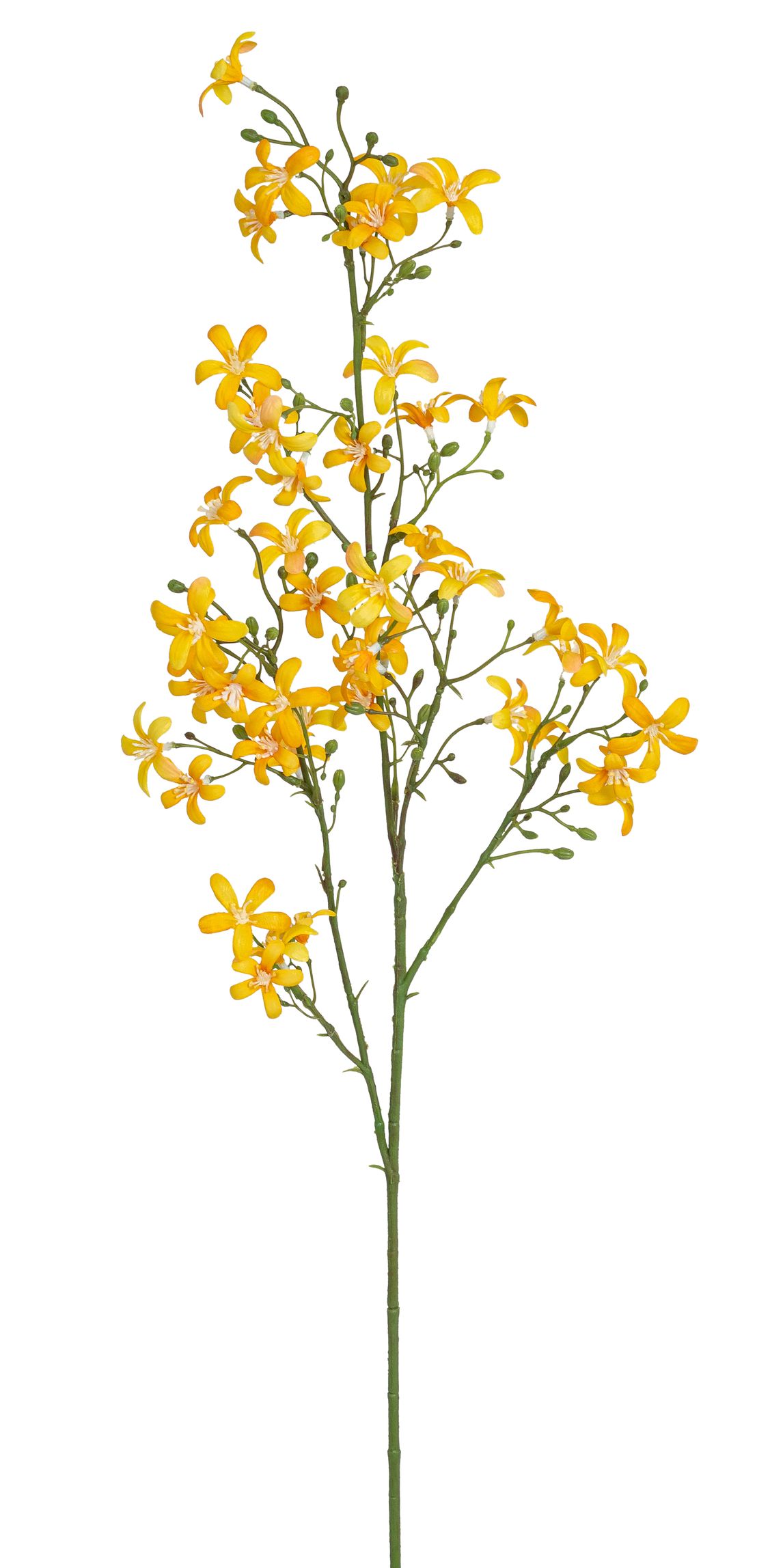 Blütenzweig 3-fach 96cm Farbe: gelb