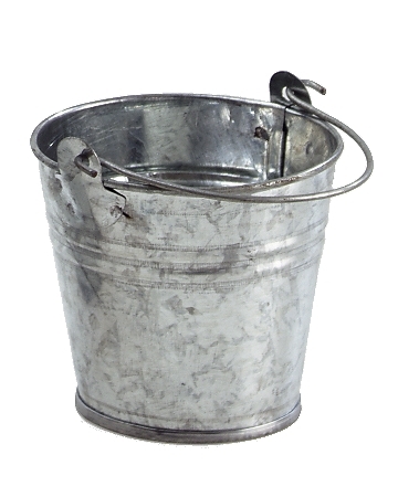 Blecheimer klein 6cm Ø ca. 6,5cm Farbe: verzinkt