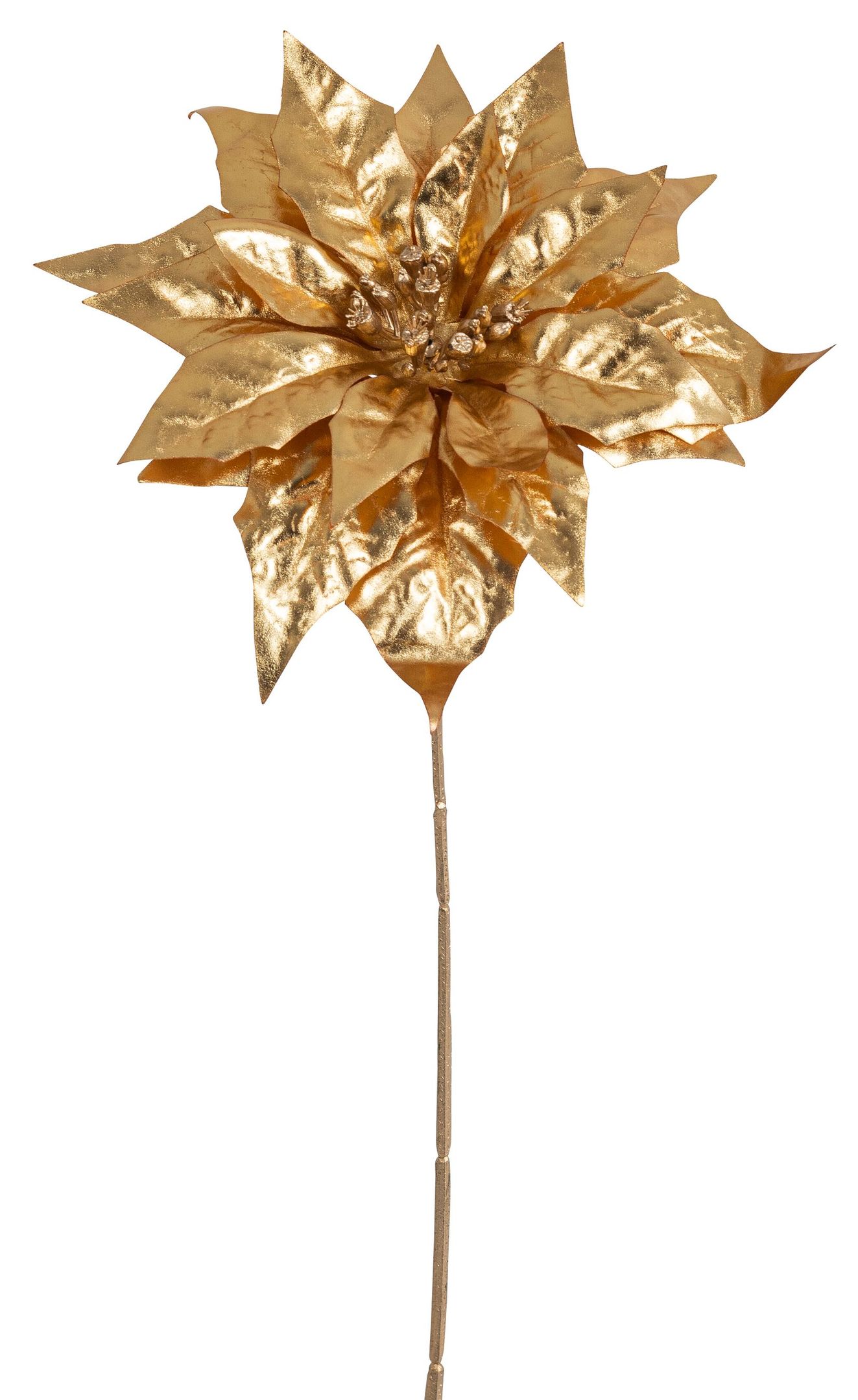 Poinsettia 59cm Blütenkopf Ø ca. 20cm Farbe: gold