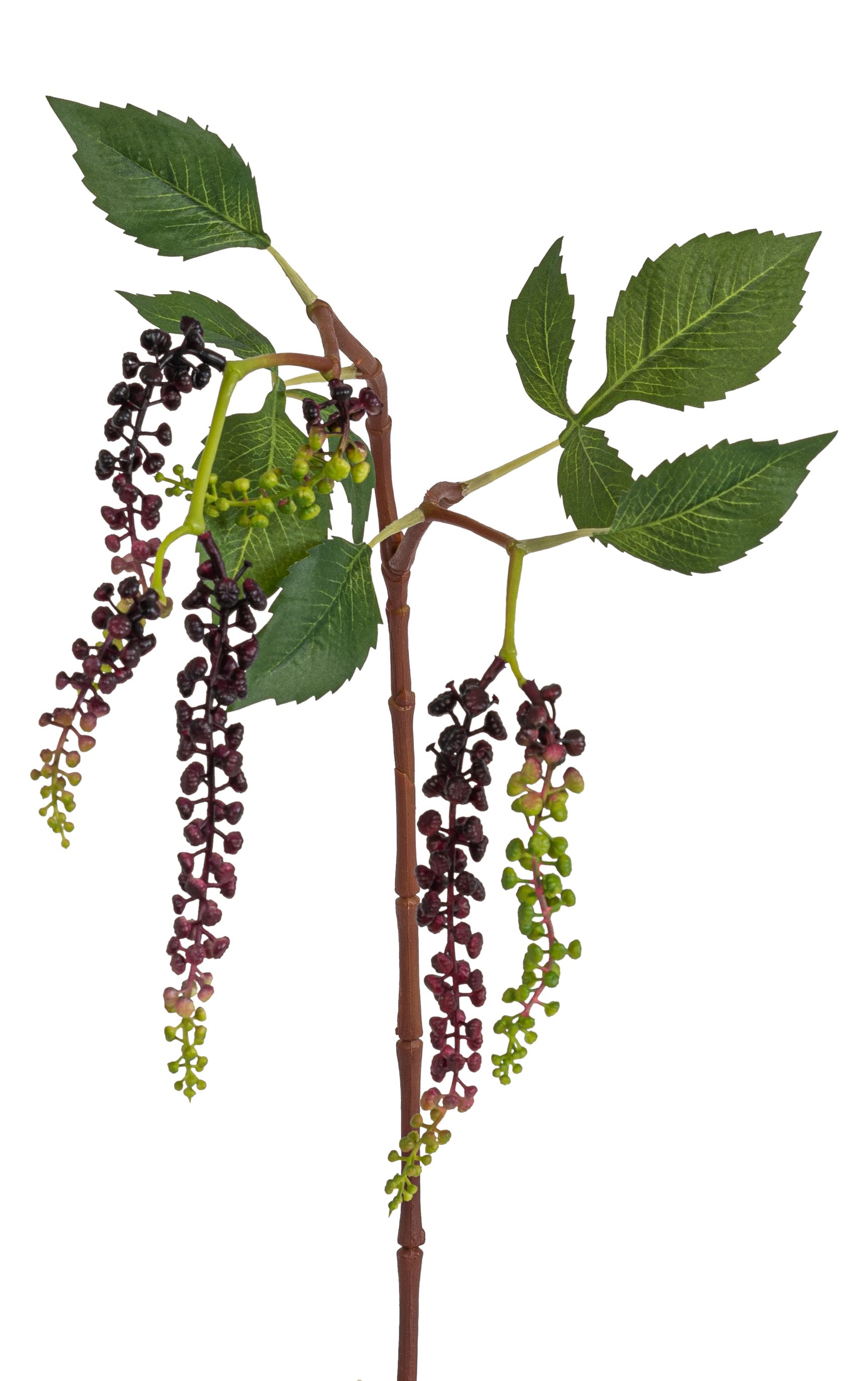 Beerenrispenzweig 2-fach 86cm Farbe: lila-grün