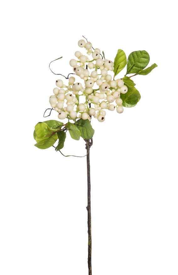 Beerendoldenzweig x 2 45cm Farbe: weiß