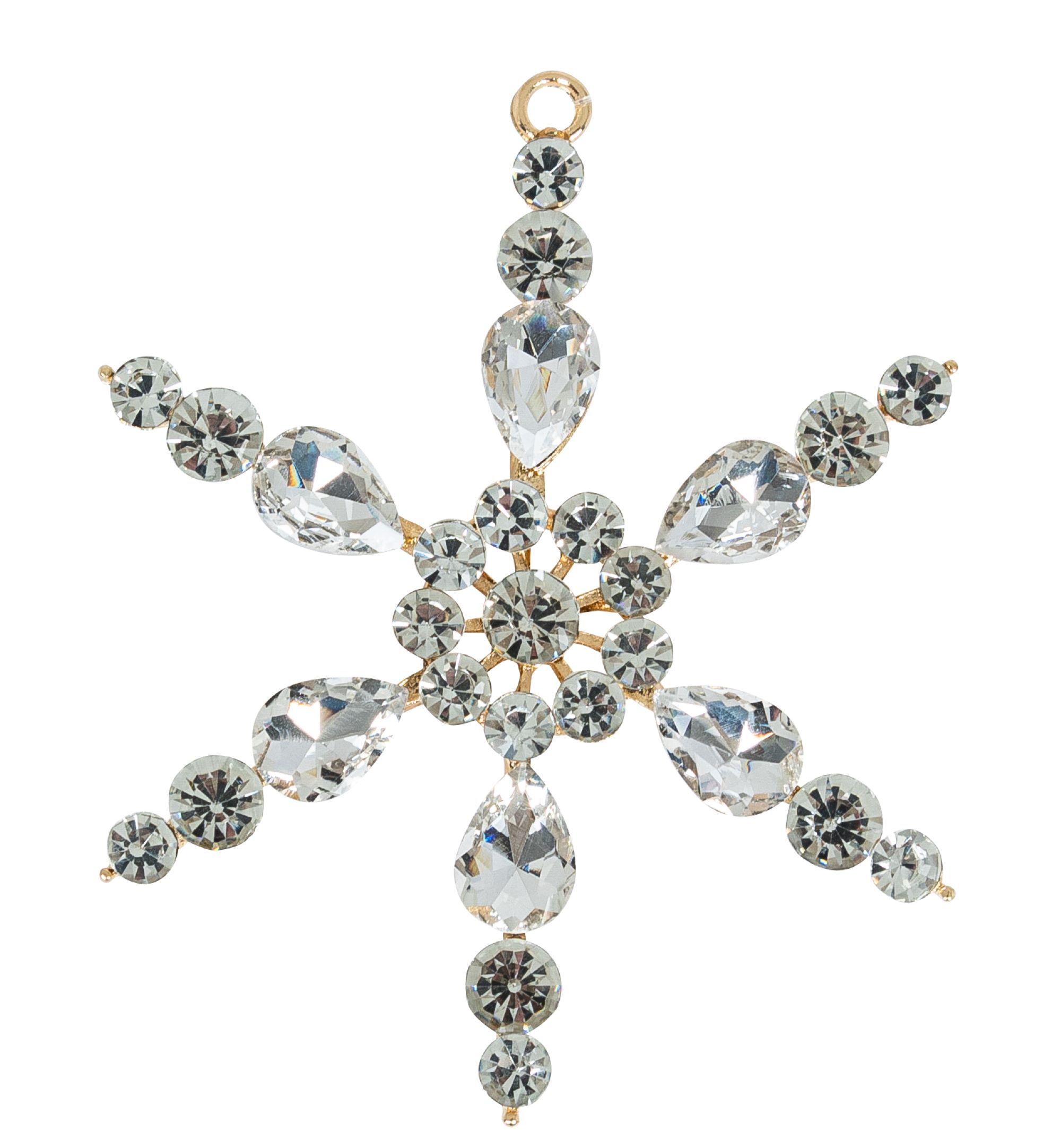 Diamant-Schneeflocke z.H. 8,5cm Farbe: klar