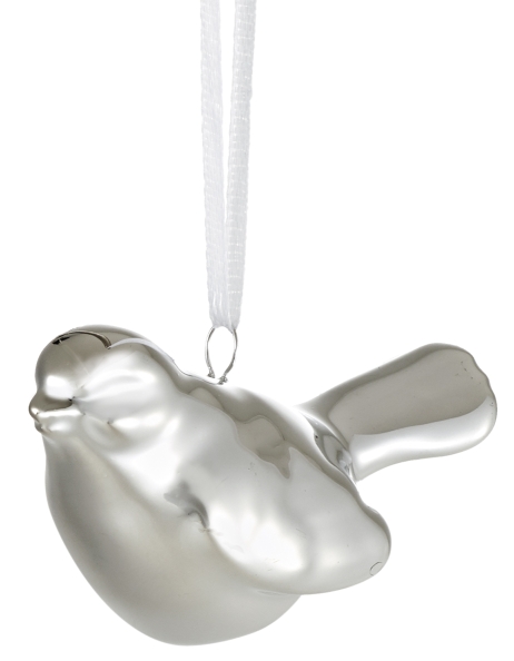 Keramikvogel 5,5cm Farbe: silber