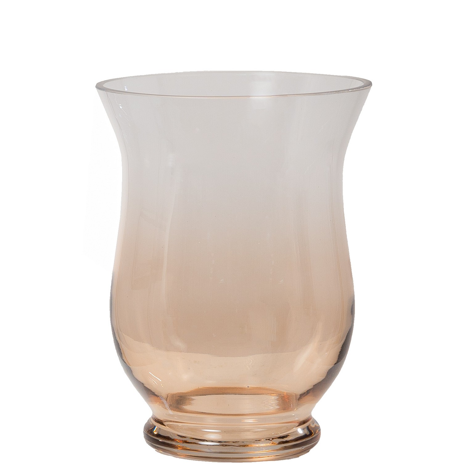 Glasvase-Windlicht 15,5x21cm Farbe: braun-klar