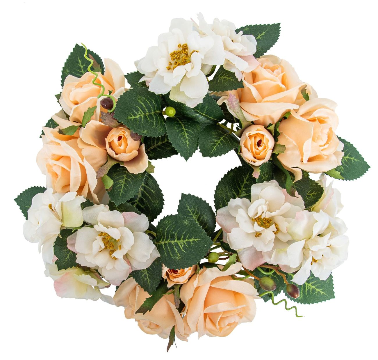 Rosenkranz 20cm Farbe: gelb-lachs