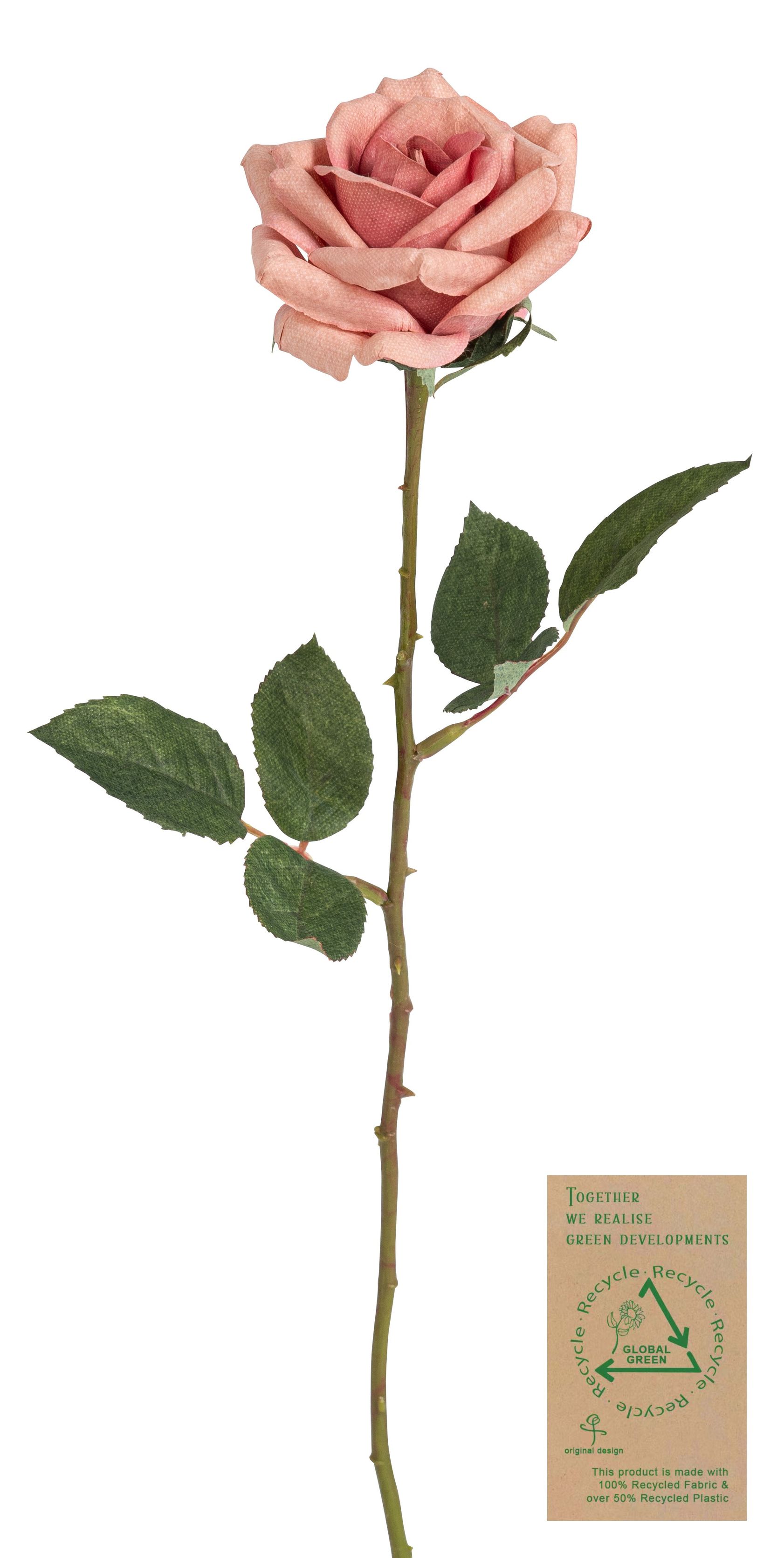 Rose RE 62cm Blütenkopf Ø ca. 9cm Farbe: altrosé