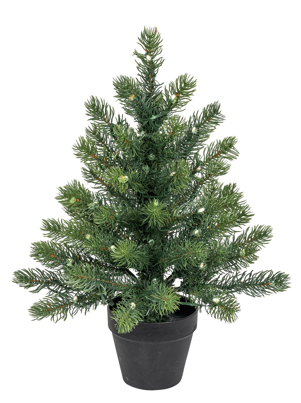 TANNE IM TOPF H:50CM|D:35CM|49ZW.|48LED 3000-3500Kelvin Farbe: mit LED