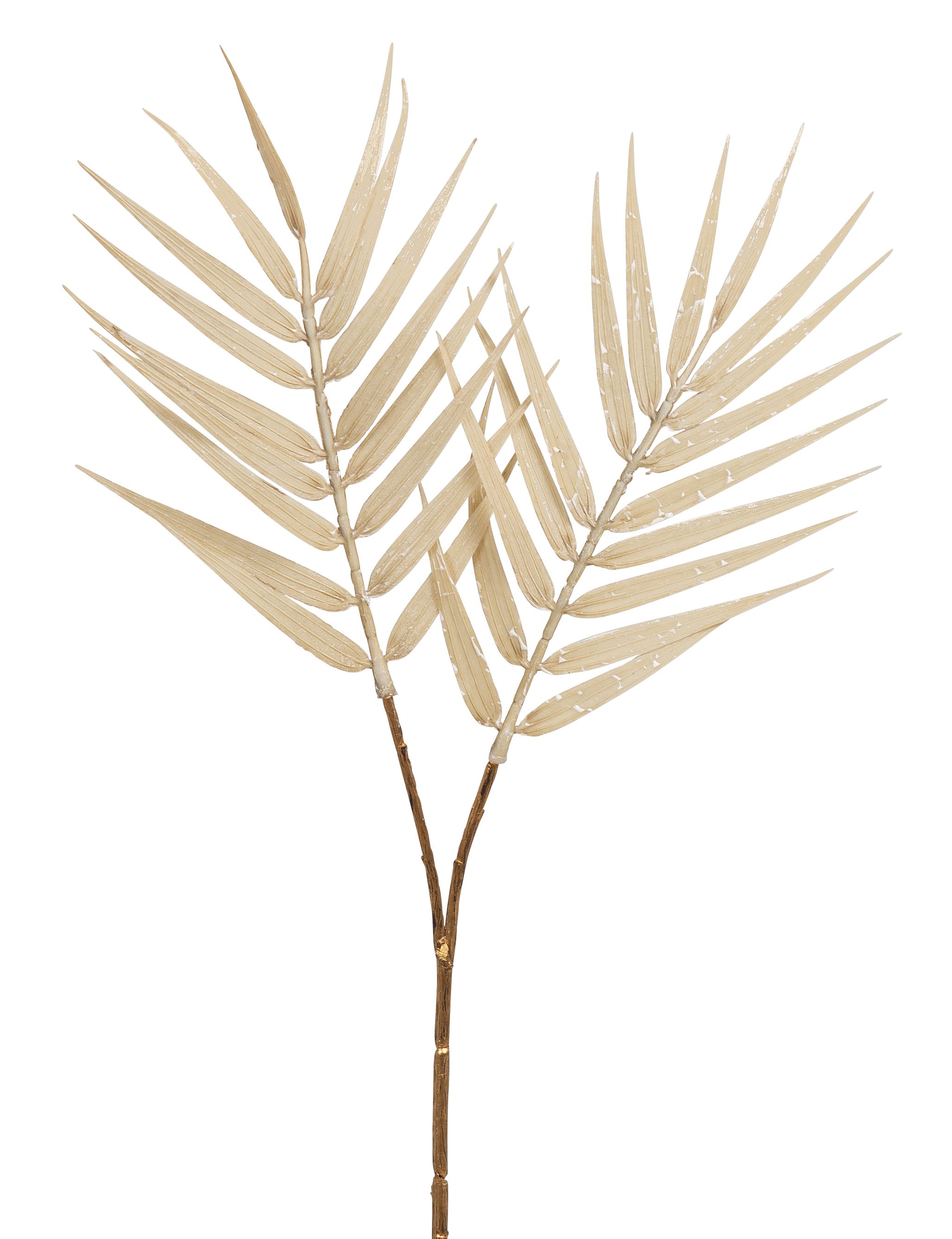 Bambusblätterzweig 2-fach 41cm Farbe: creme