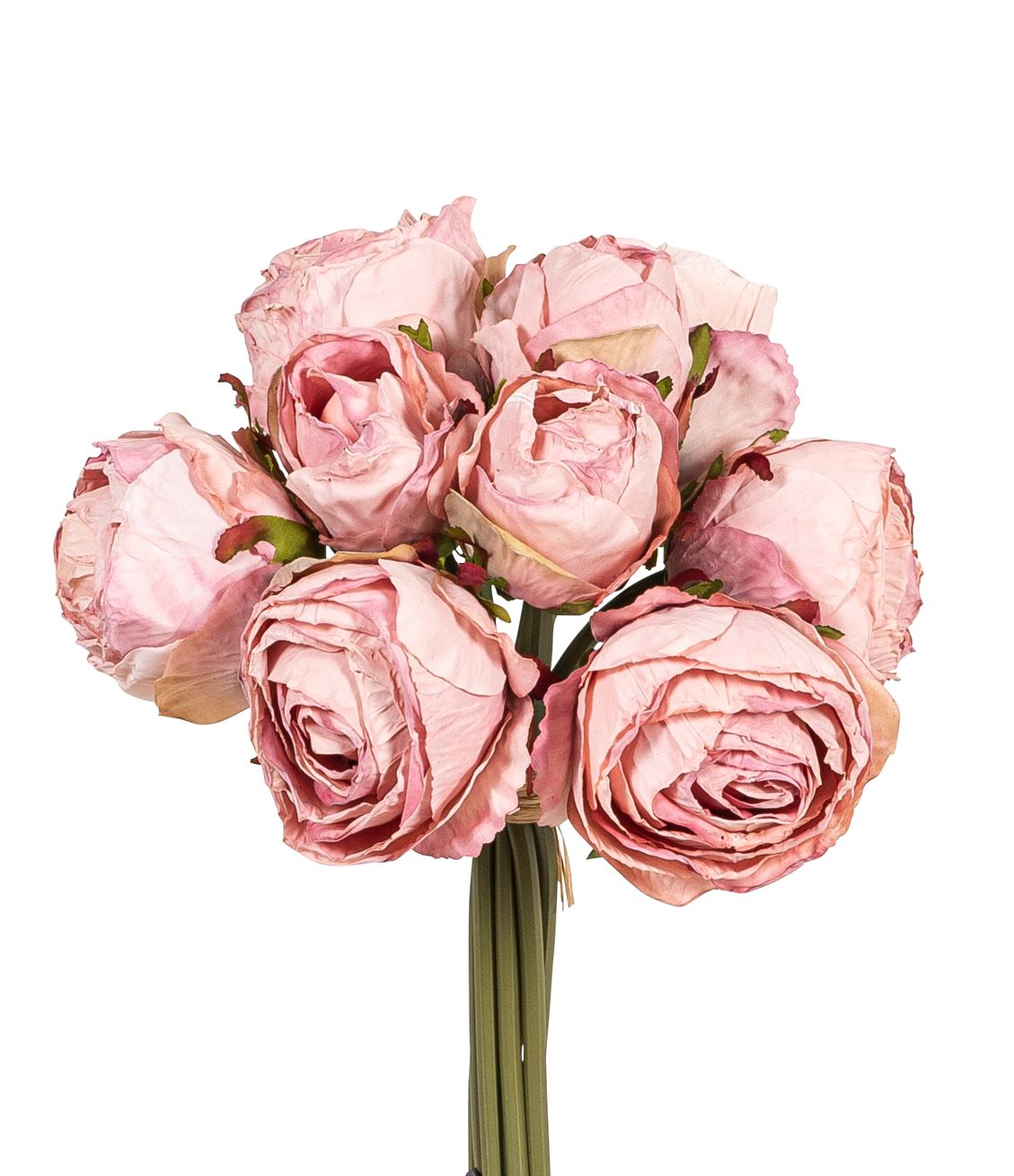 Rosenbund x 9 28cm Blütenkopf Ø ca. 6/7,5cm Farbe: rosé