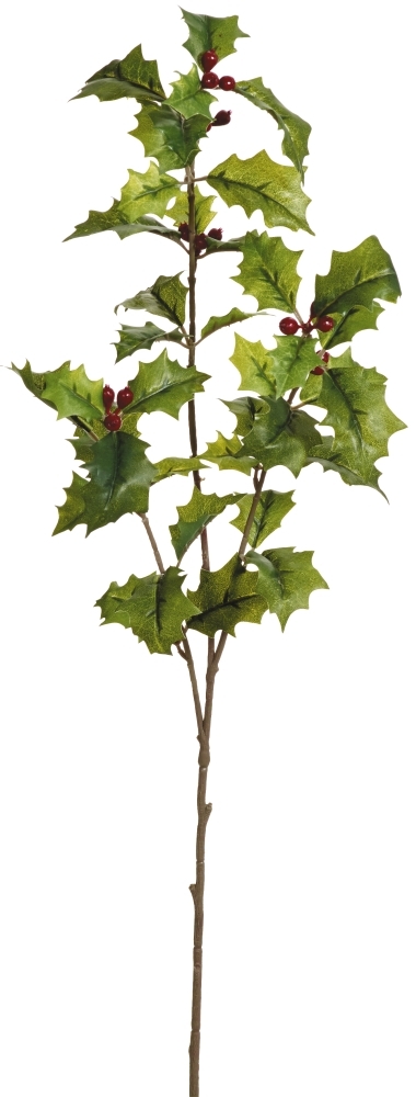 Ilexzweig 3-fach 70cm Farbe: grün-rot
