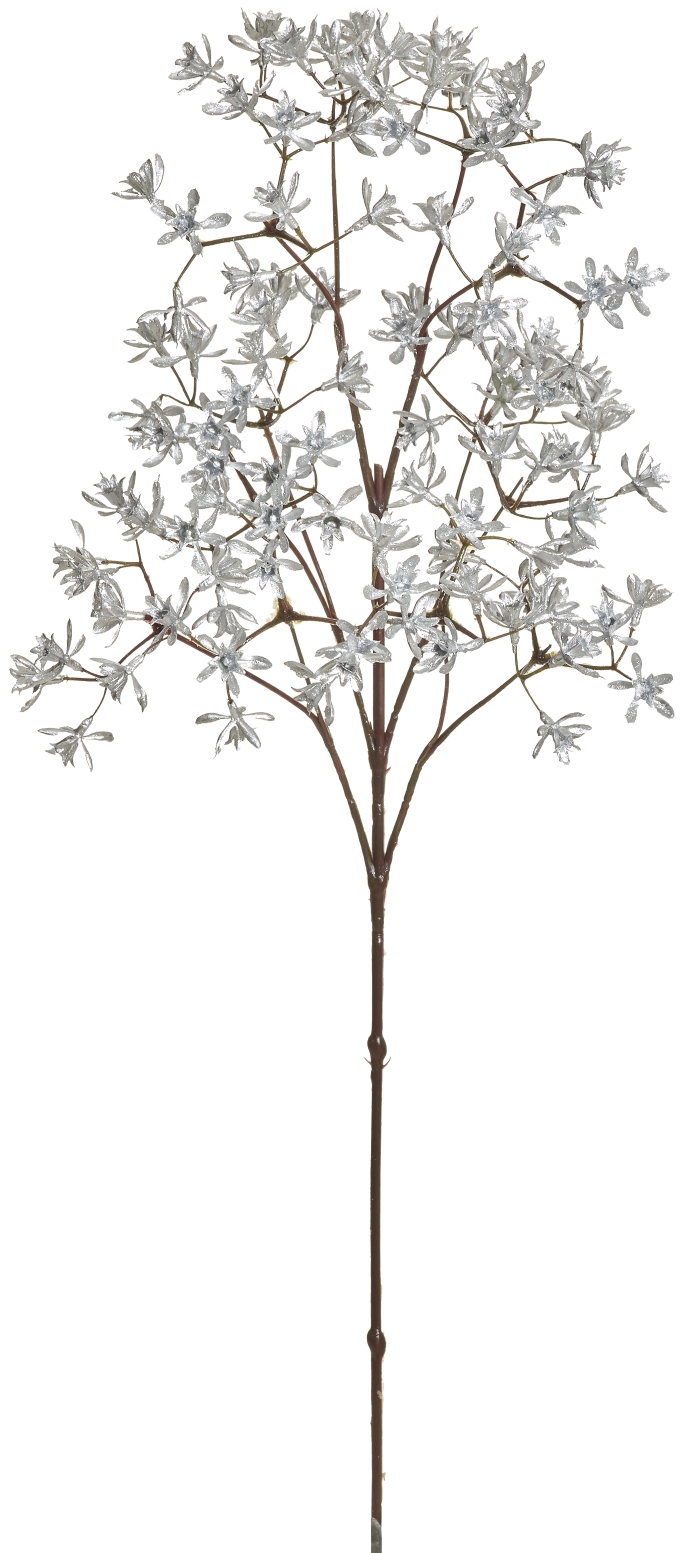 Sternblütenzweig 6-fach 63cm Farbe: silber