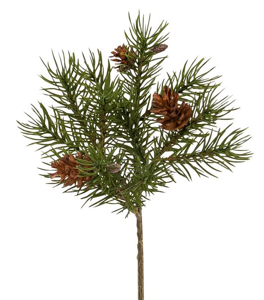 Fichtenzapfenzweig x 4 27cm Farbe: grün-braun