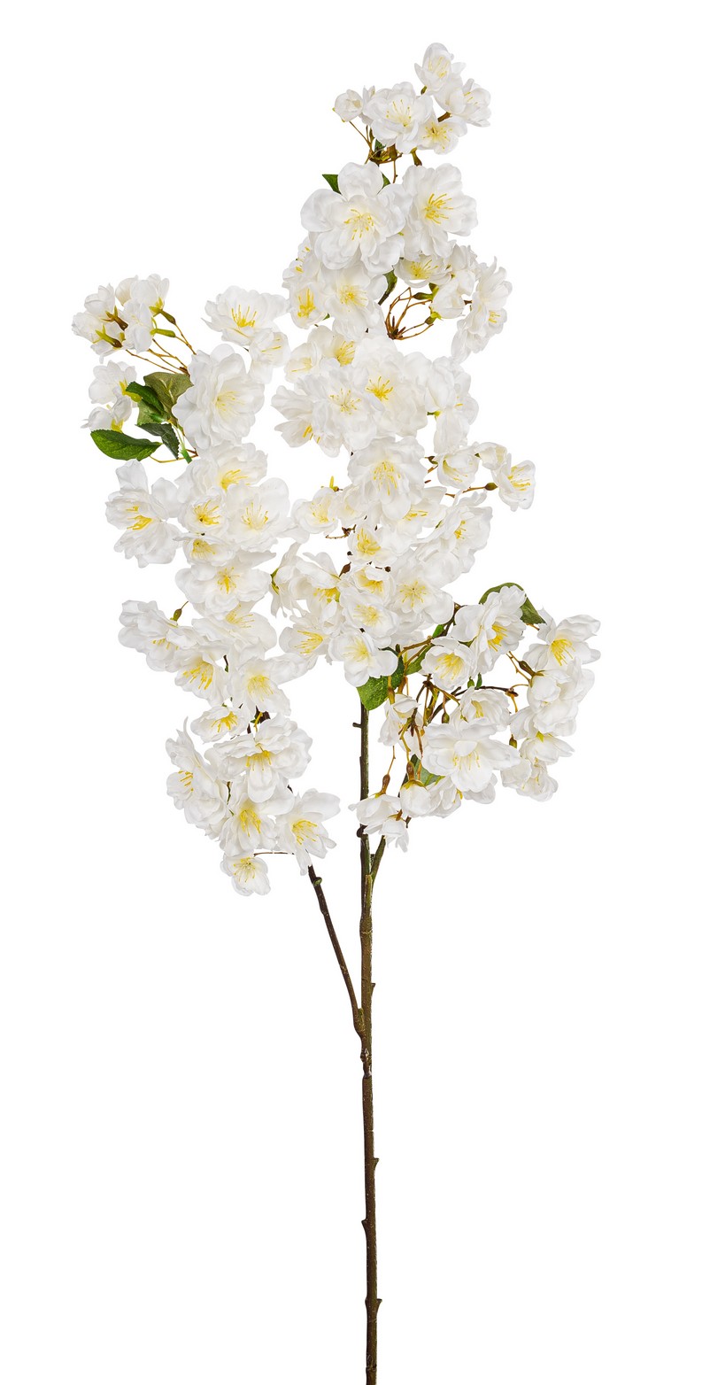 Kirschblütenast 3-fach 105cm Farbe: weiß