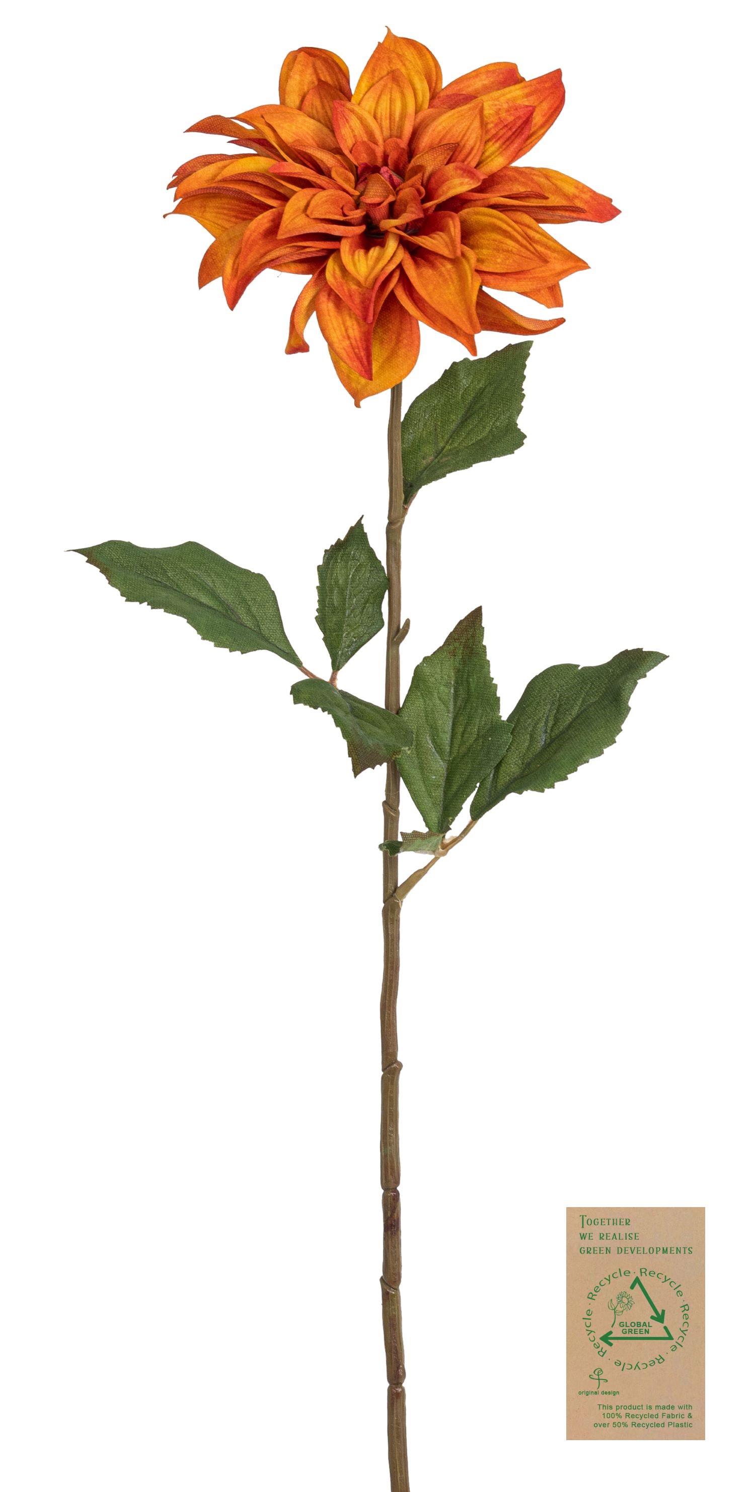 Dahlie RE 66cm Blütenkopf Ø ca. 16cm Farbe: orange-gelb