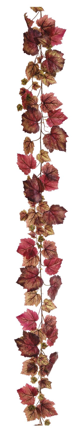 Weinlaubgirlande 190cm Farbe: grün-burgund