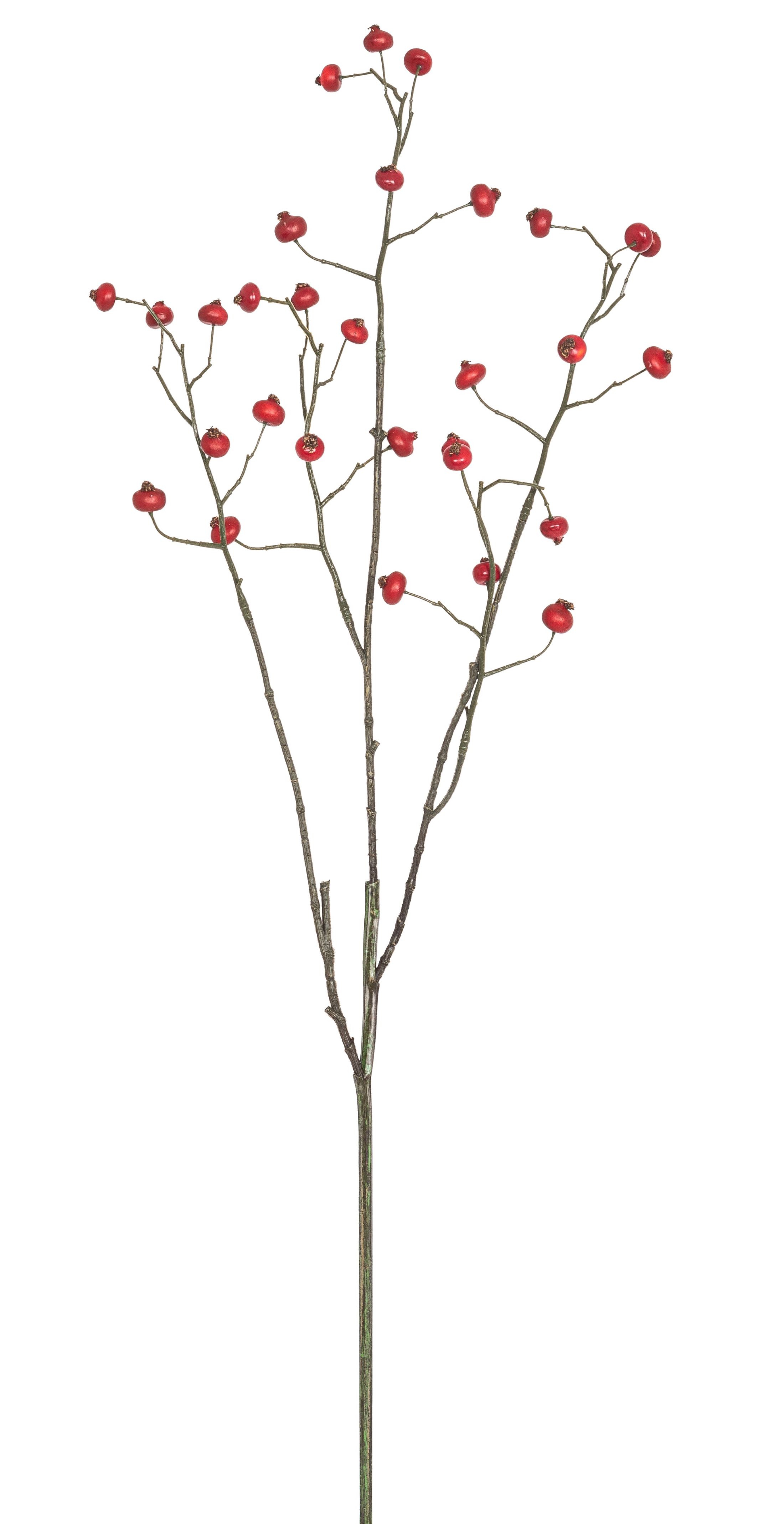 Beerenzweig 5-fach 82cm Farbe: rot