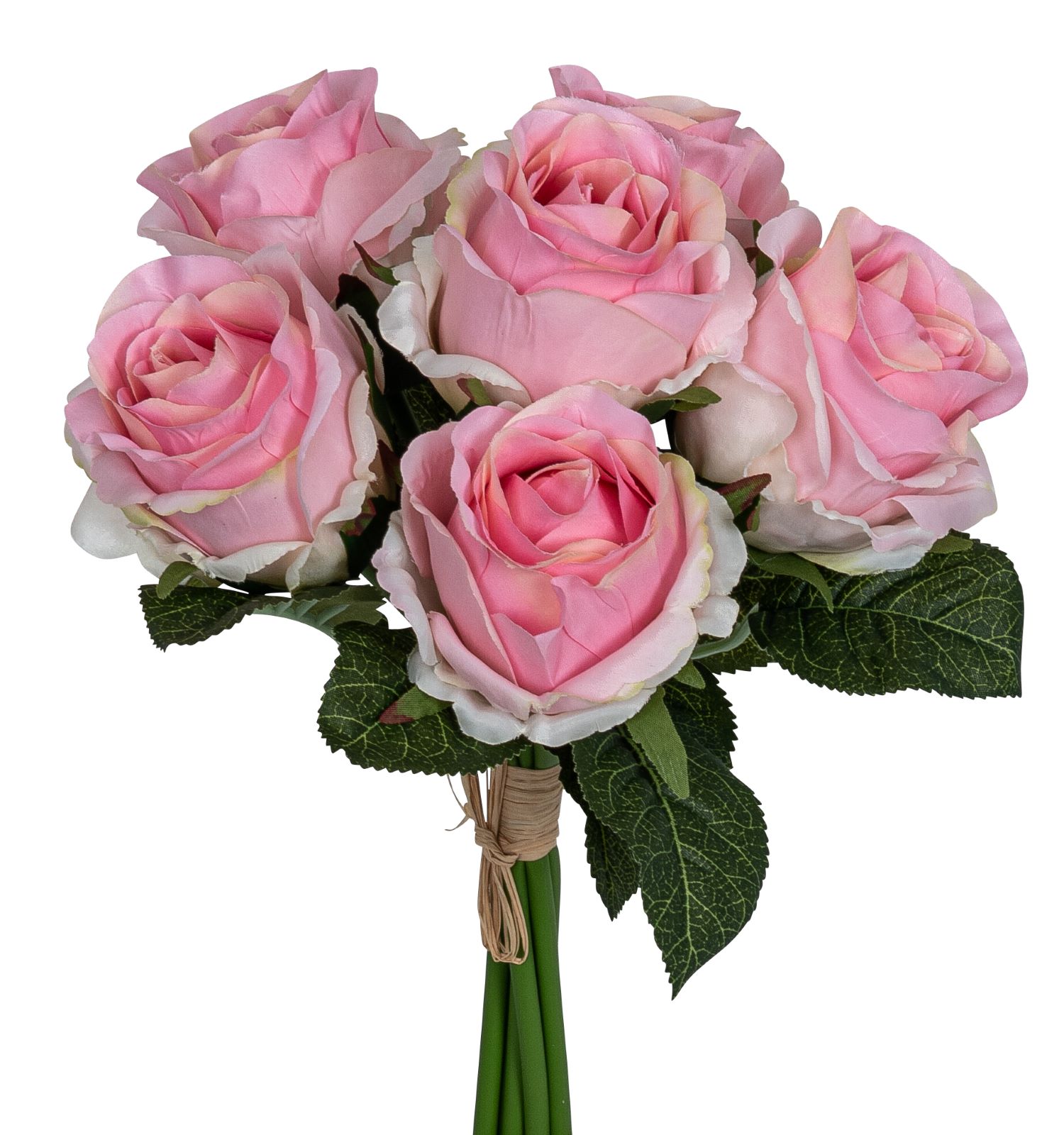 Rosenstrauß x 6 30cm Blütenkopf Ø ca. 6cm Farbe: rosé