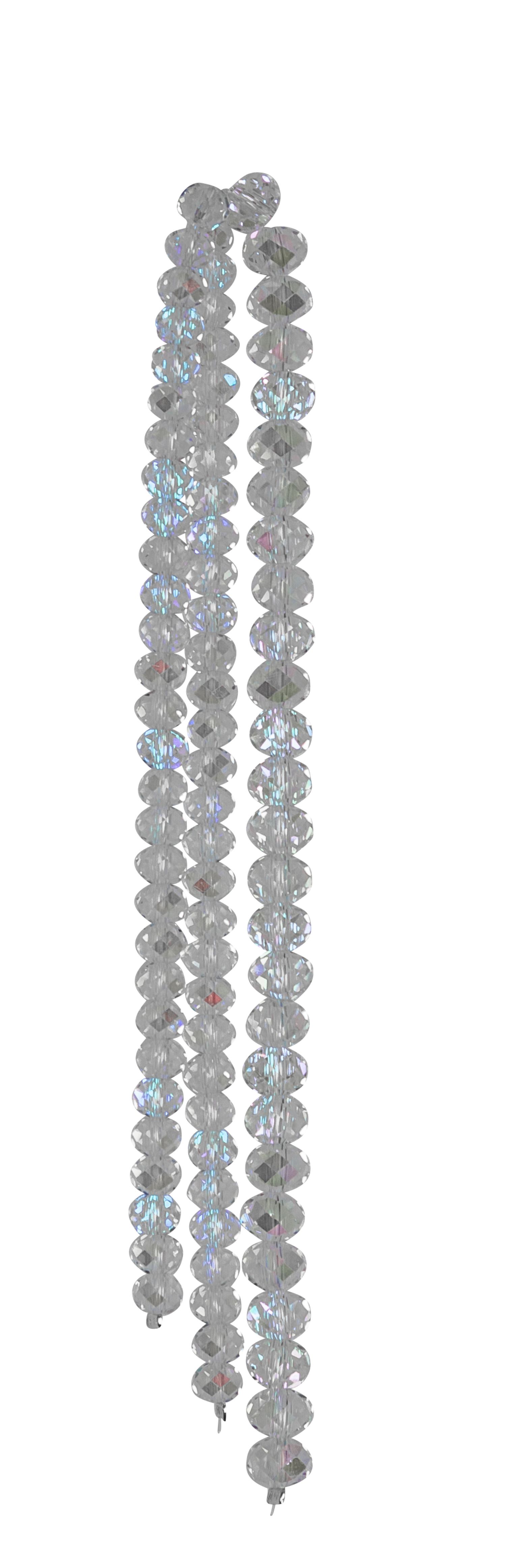 Diamant-Kettenhänger x 3 15cm Farbe: klar