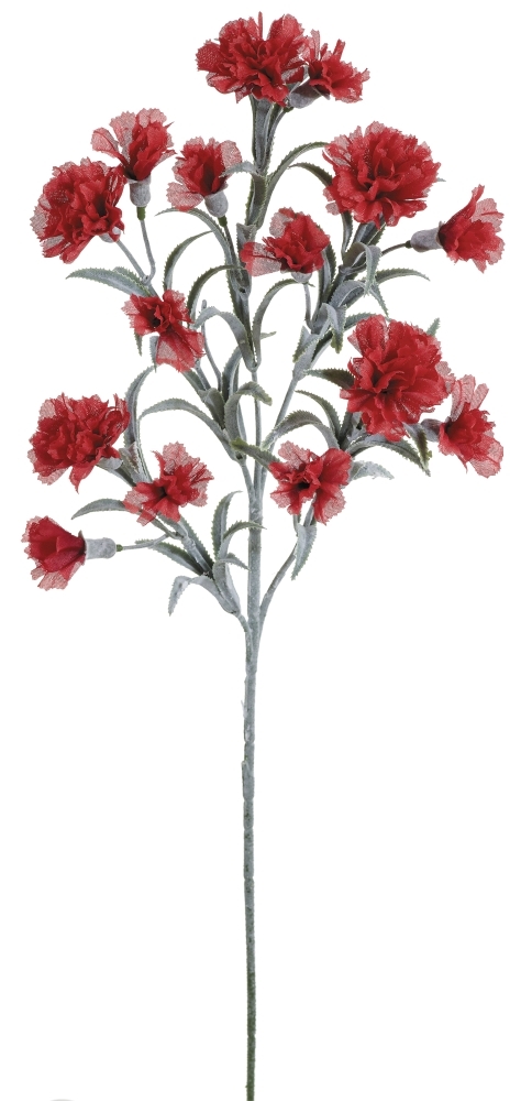 Nelkenzweig x 15 72cm Blütenkopf Ø ca. 3/4cm Farbe: rot