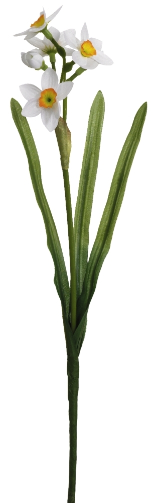 Narzisse x 6 33cm Blütenkopf Ø ca. 3cm Farbe: weiß-gelb