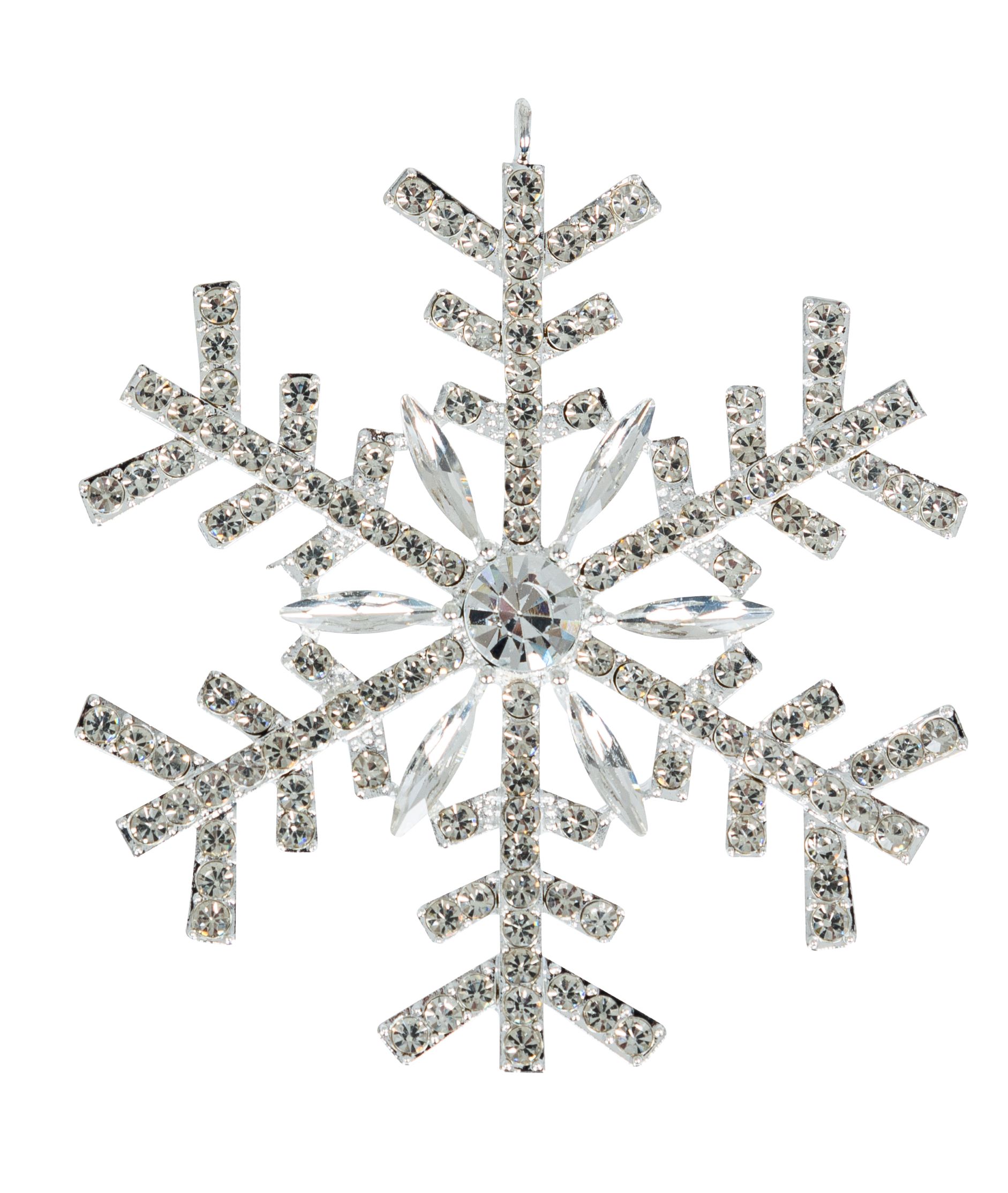 Diamant-Schneeflocke z.H. 9cm Farbe: klar