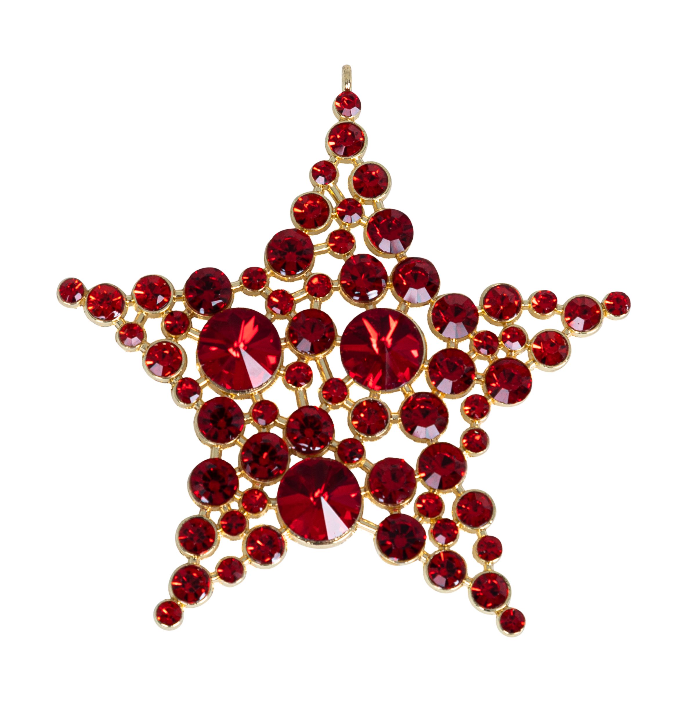Diamant-Stern z.H. 8,5cm Farbe: rot