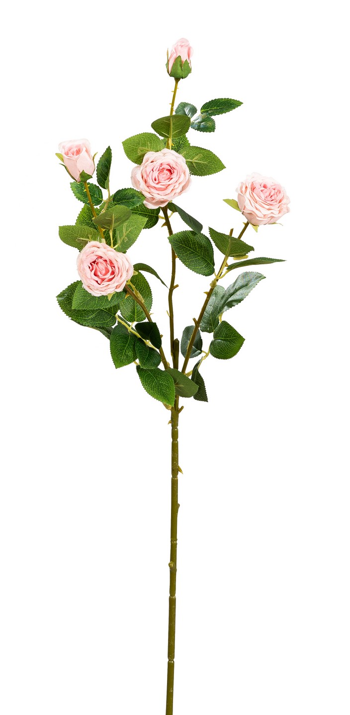 Röschenzweig x 5 65cm Blütenkopf Ø ca. 2,5/5cm Farbe: rosé