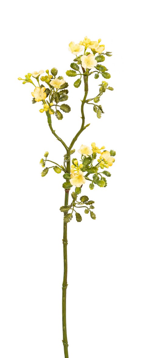 Blütenzweig 3-fach 48cm Farbe: gelb