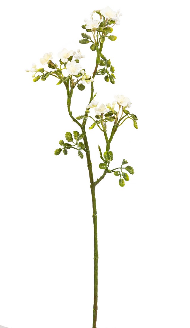 Blütenzweig 3-fach 48cm Farbe: weiß