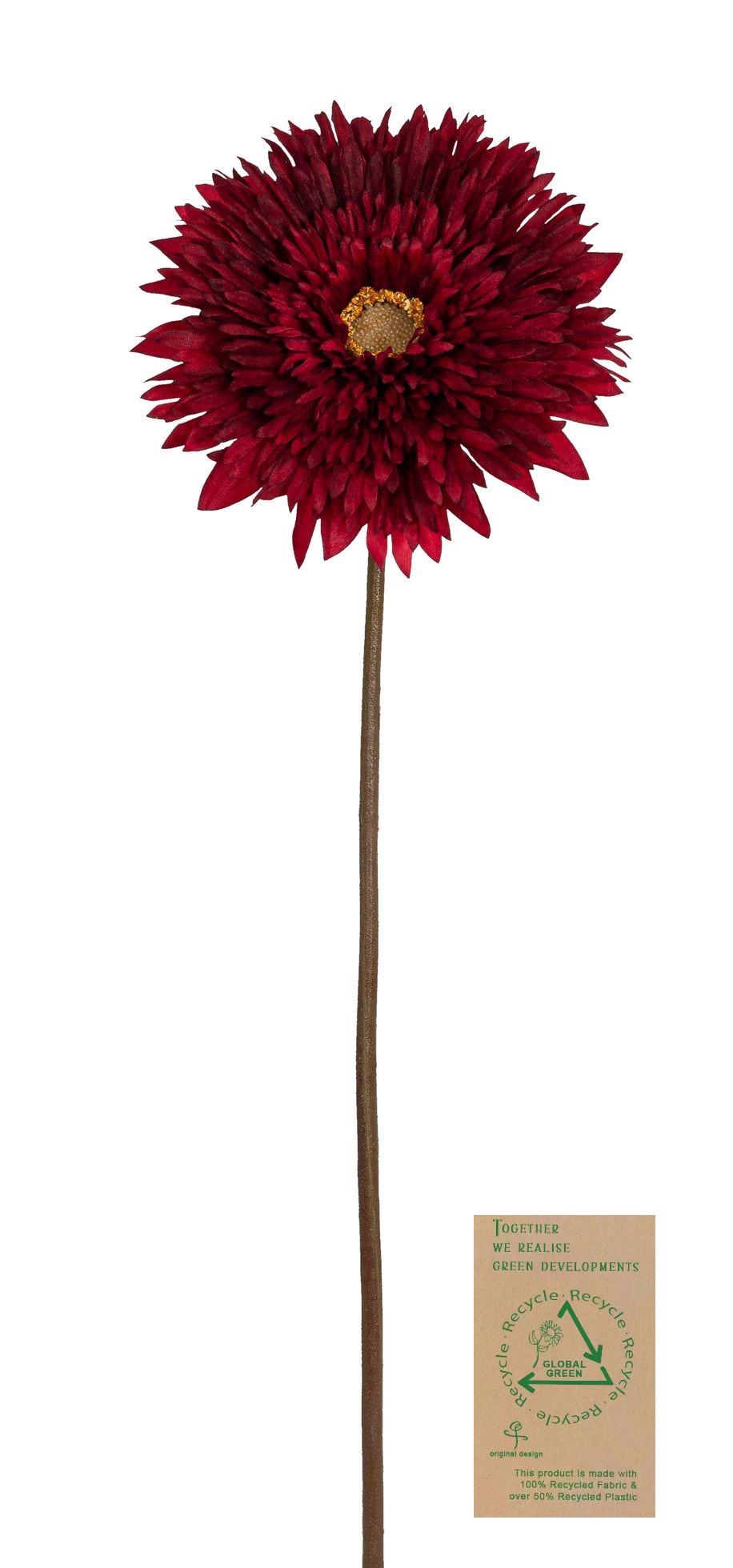 Gerbera RE 63cm Blütenkopf Ø ca. 12cm Farbe: burgund