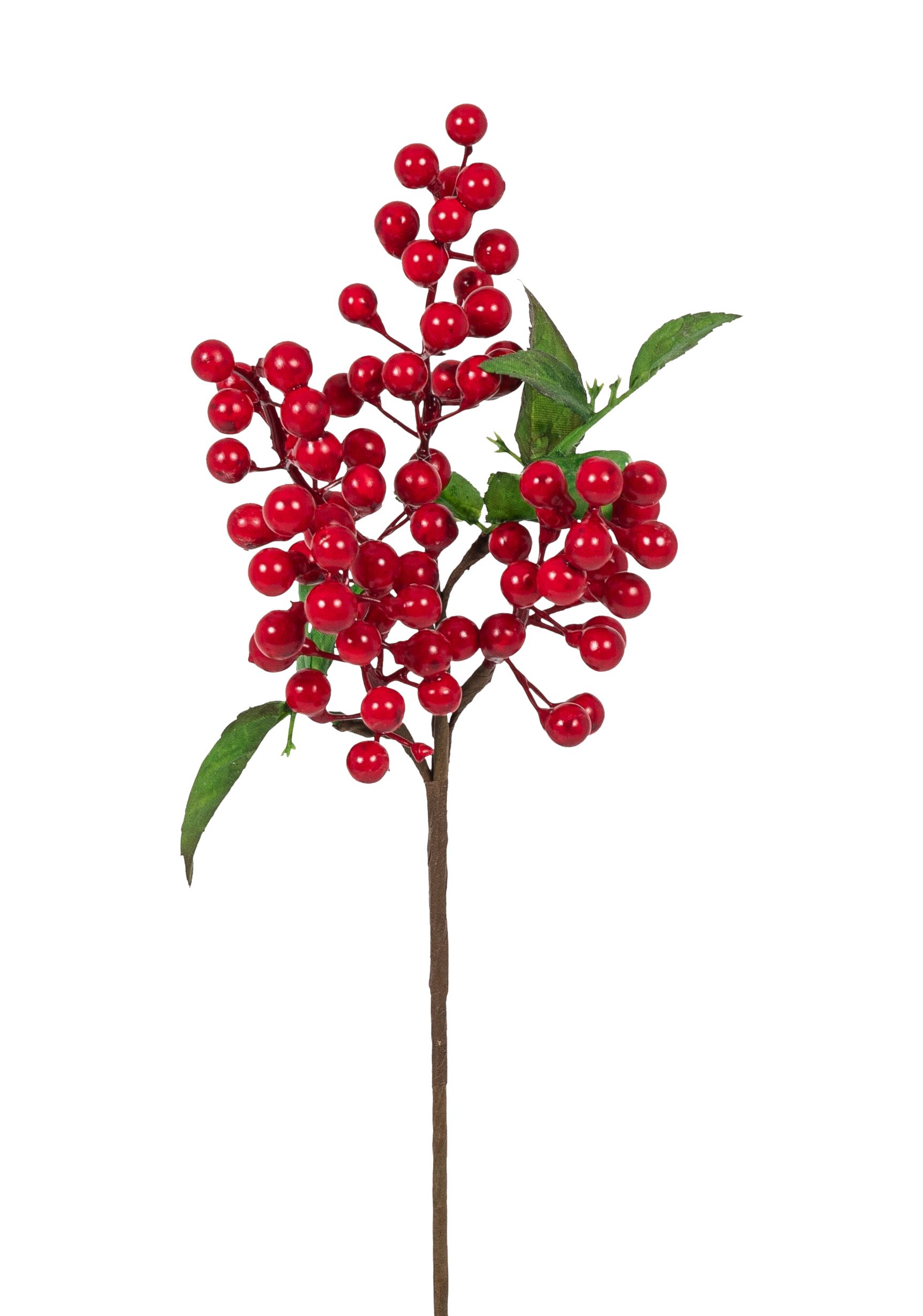 Beerenzweig 4-fach 30cm Farbe: rot