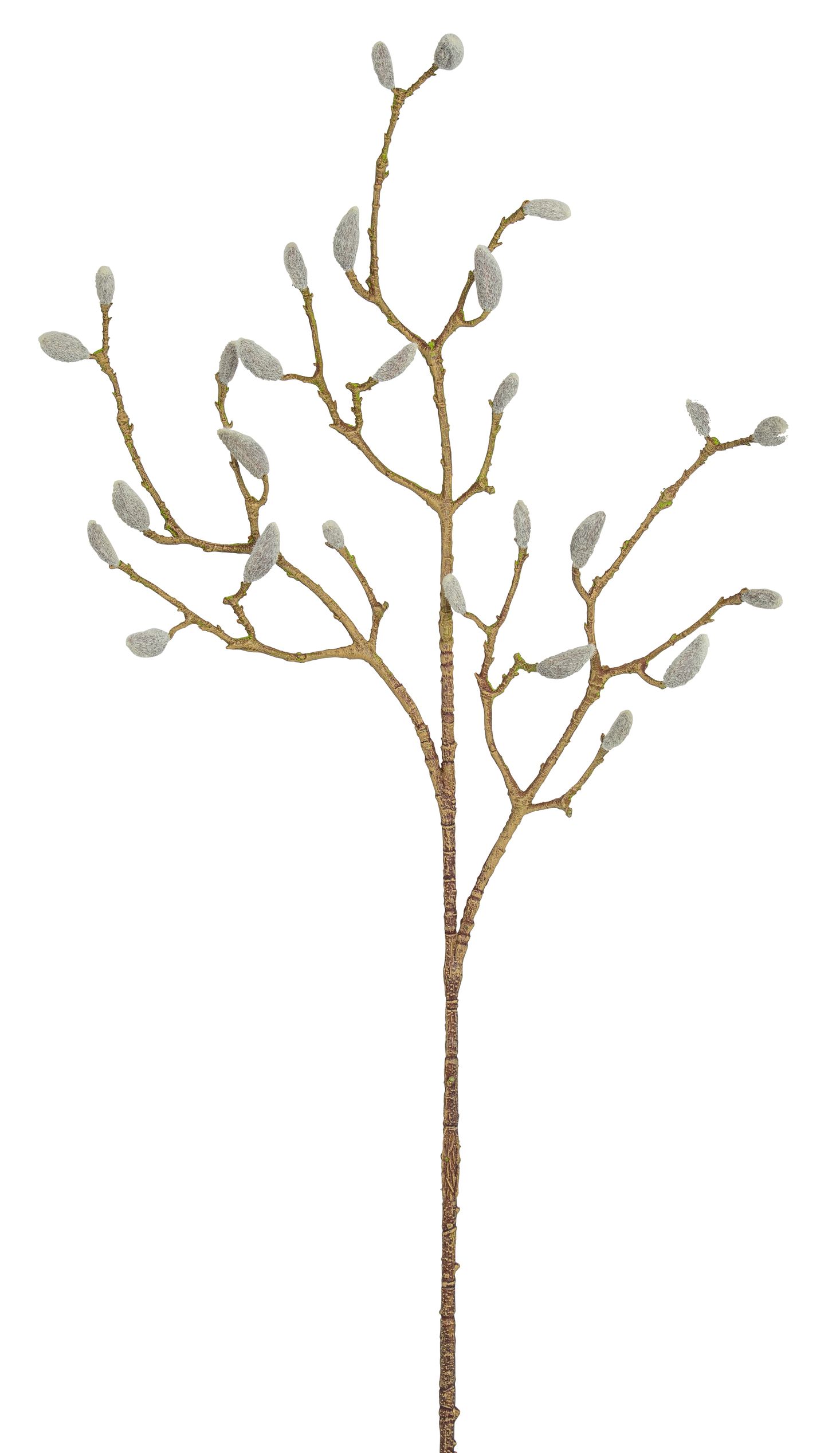 Magnolienknospenzweig 3-fach 96cm Farbe: grün