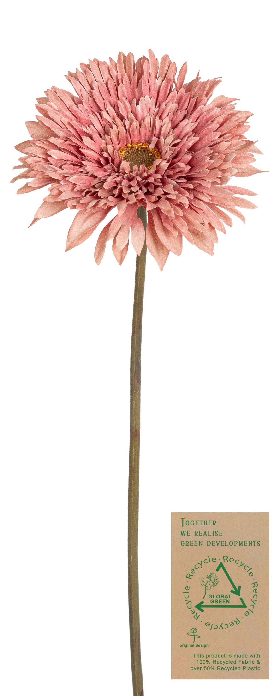 Gerbera RE 63cm Blütenkopf Ø ca. 12cm Farbe: altrosé